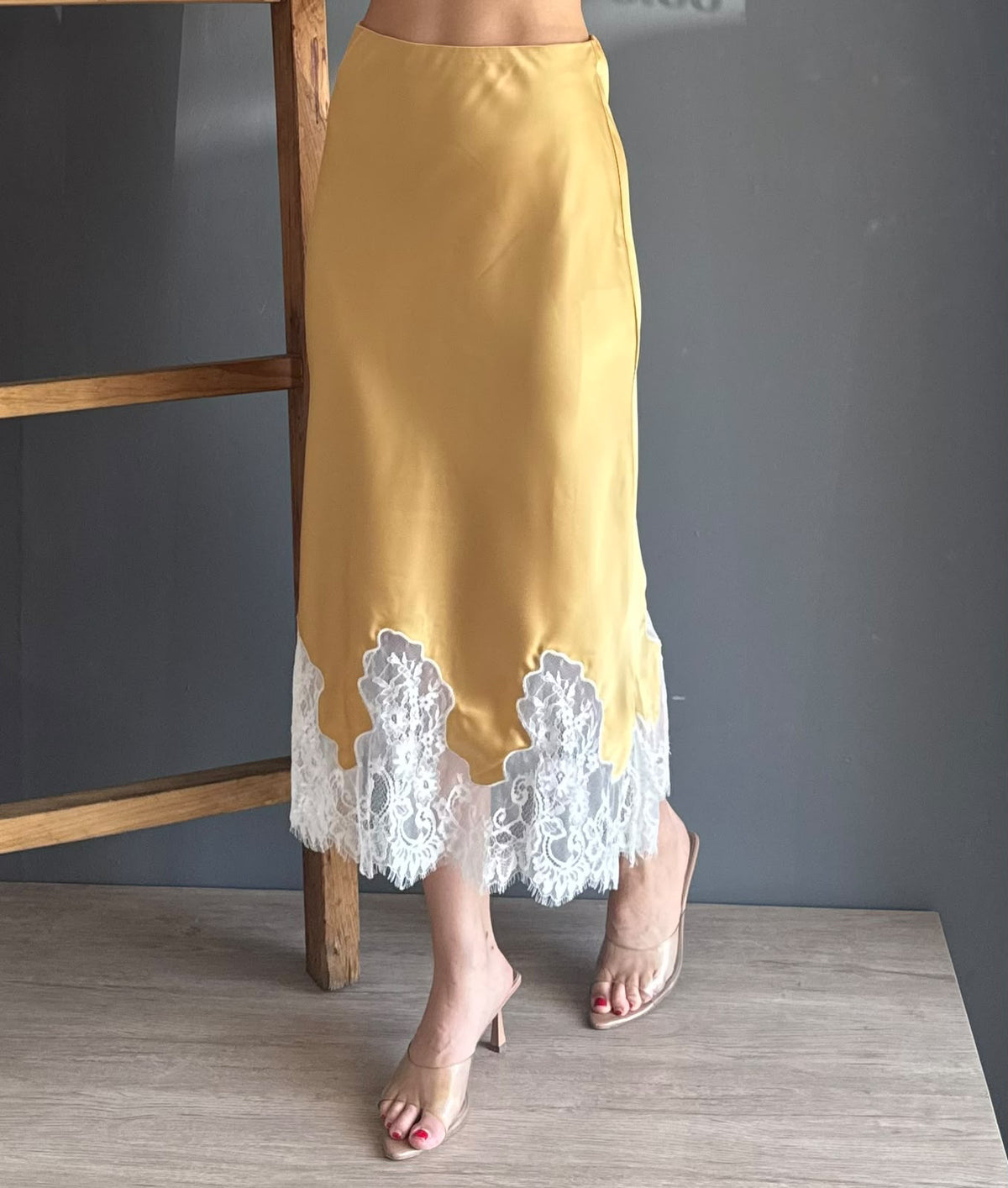 Gold Slip Skirt
