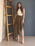 Brown Asymmetrical Skirt