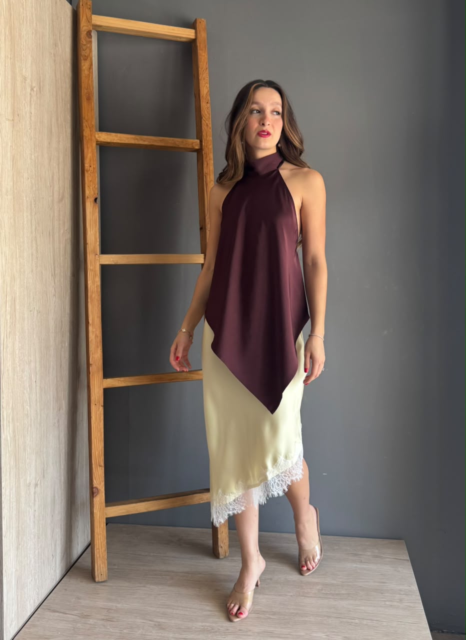 Butter Yellow Asymmetrical Skirt