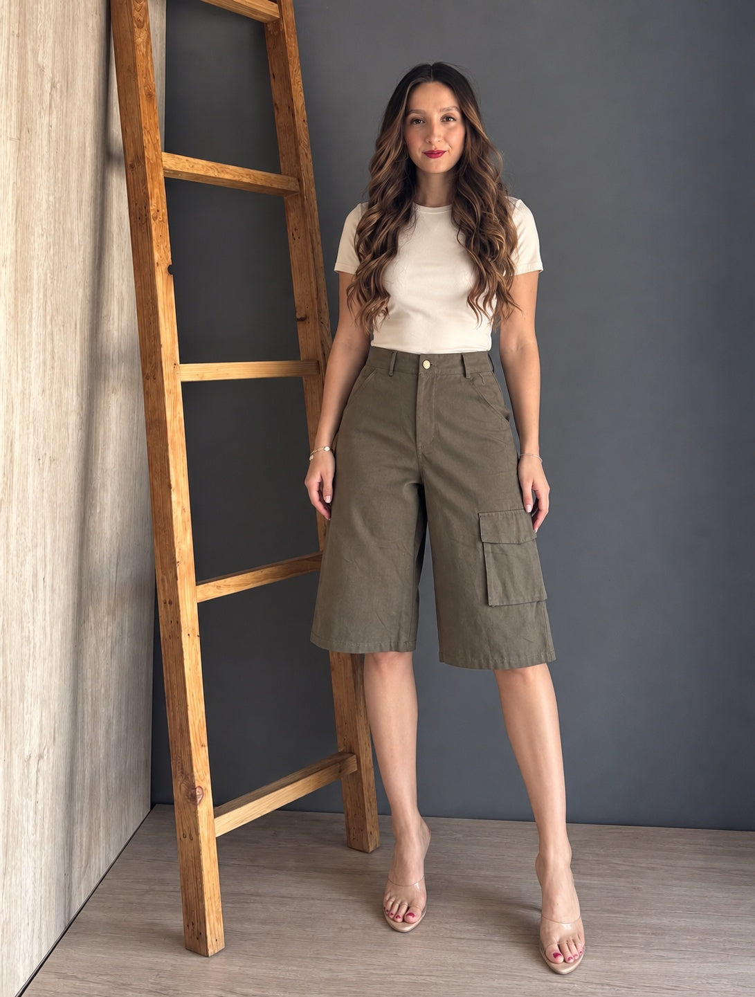 Olive Bermuda Cargo Shorts