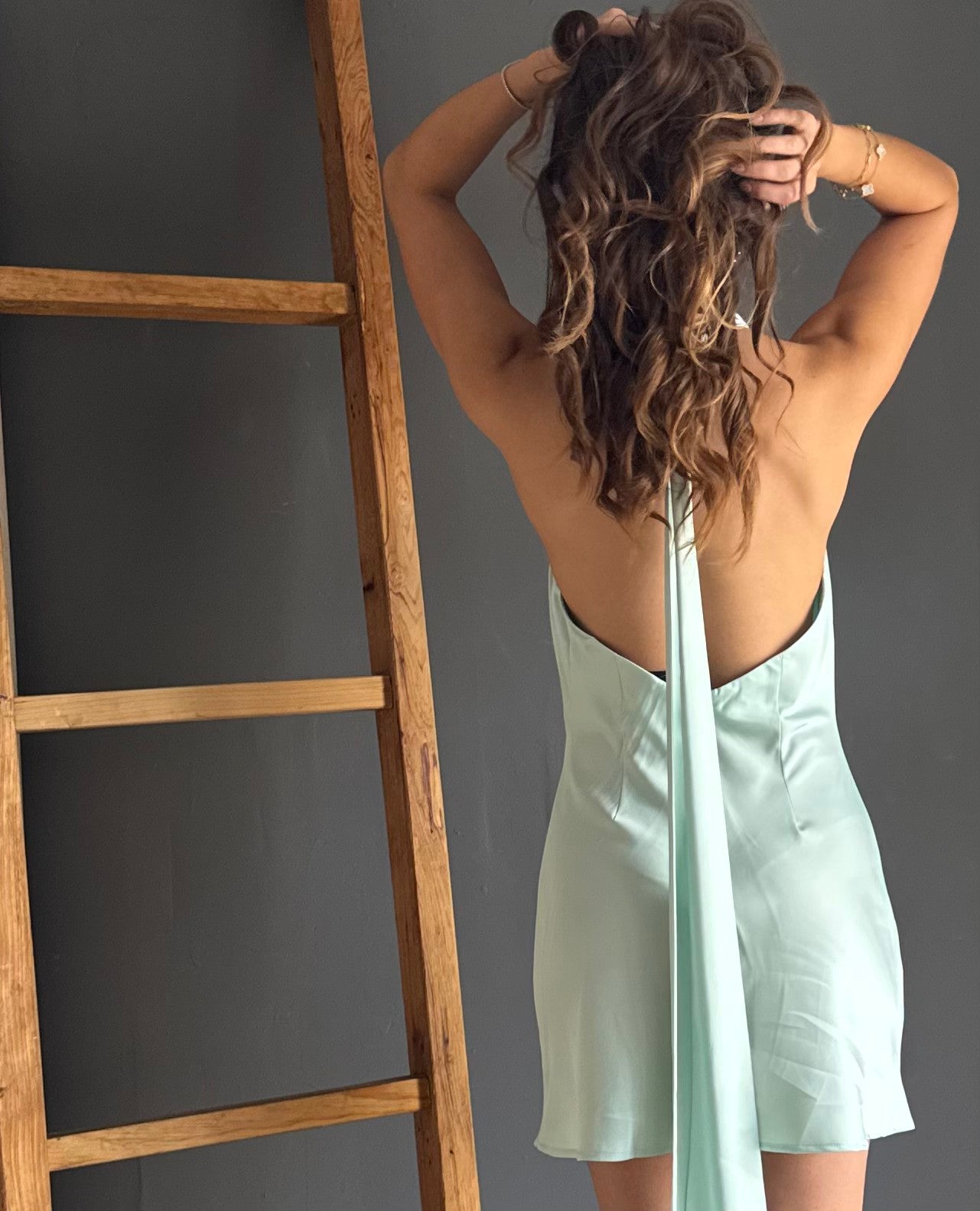 Mint Scarf Mini Dress – Verde Menta verde menta - vista 2
