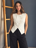 Cream Vest Top