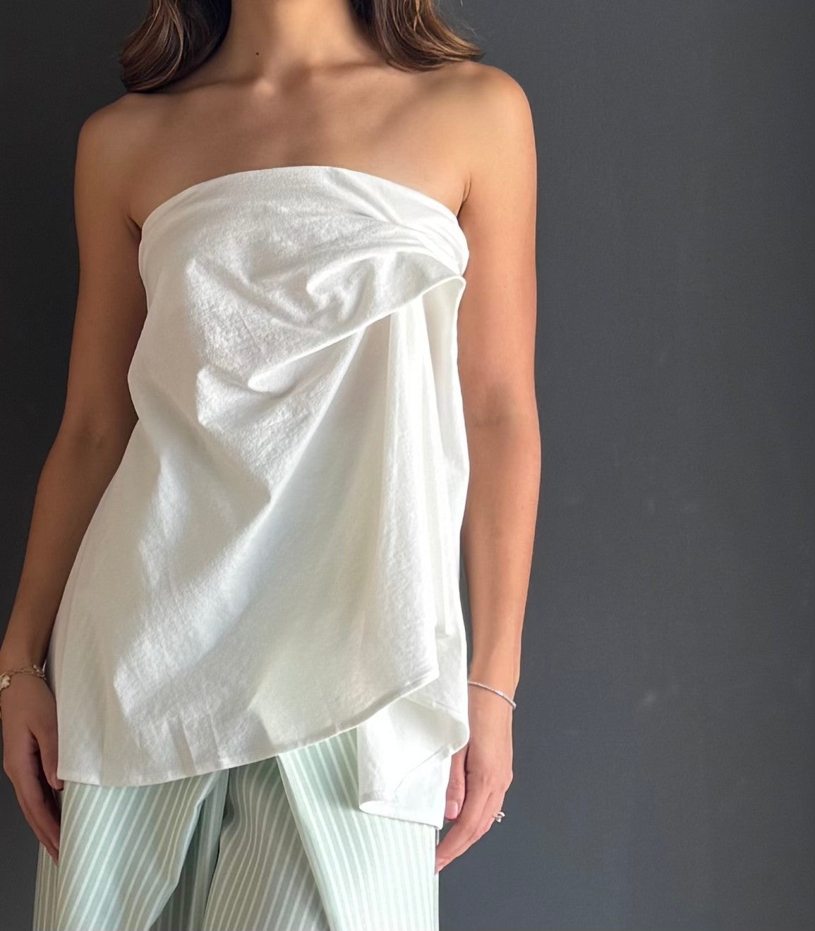 White Knit Top – Blanco blanco - vista 2