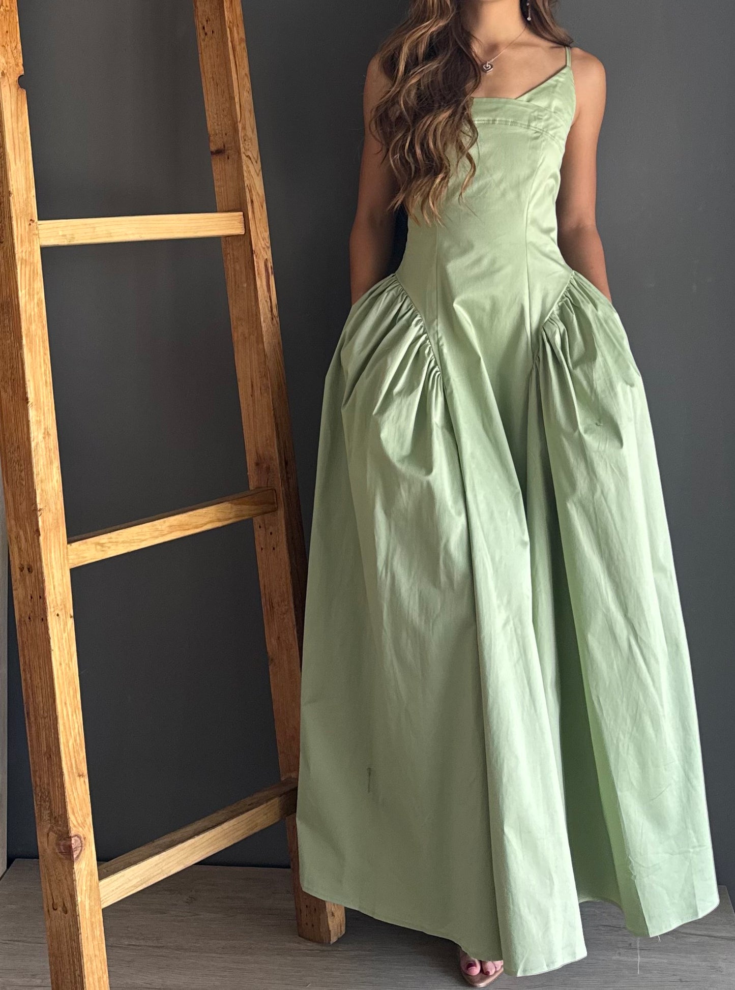 Green Maxi Dress – Verde Claro verde claro - vista 2