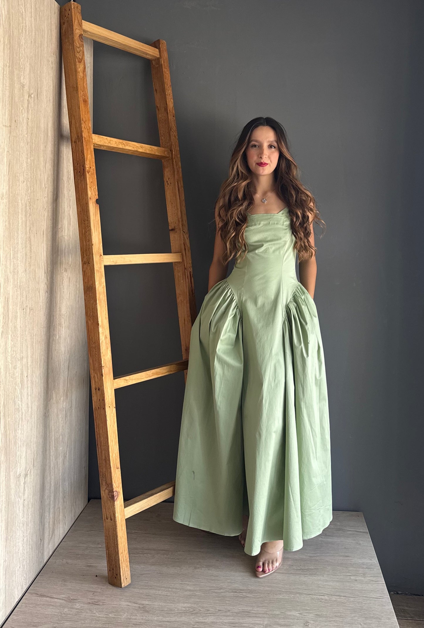 Green Maxi Dress – Verde Claro verde claro - vista 6