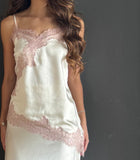 Lace Trim White – Perla, Rosa perla, rosa - vista 1