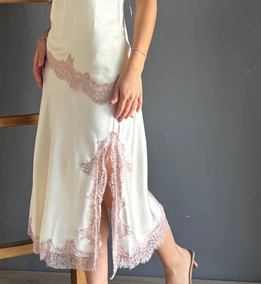 Satin Skirt White – Perla, Rosa perla, rosa - vista 3