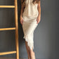 Cream Asymmetrical Satin Skirt – Champagne Claro champagne claro - vista 3