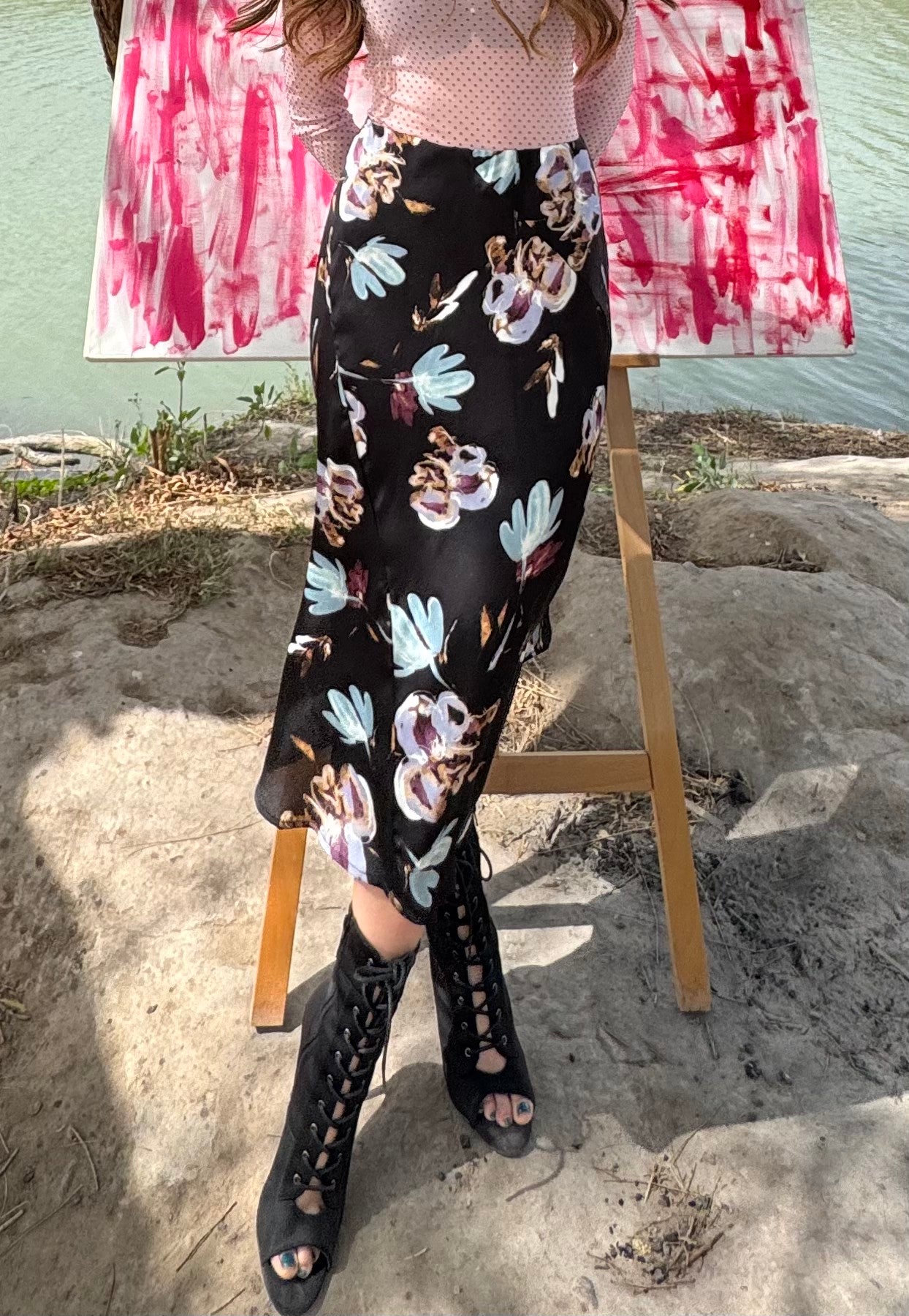 Printed Midi Skirt – Multicolor multicolor - vista 1