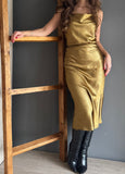 Metallic Midi Skirt Gold – Dorada dorada - vista 1