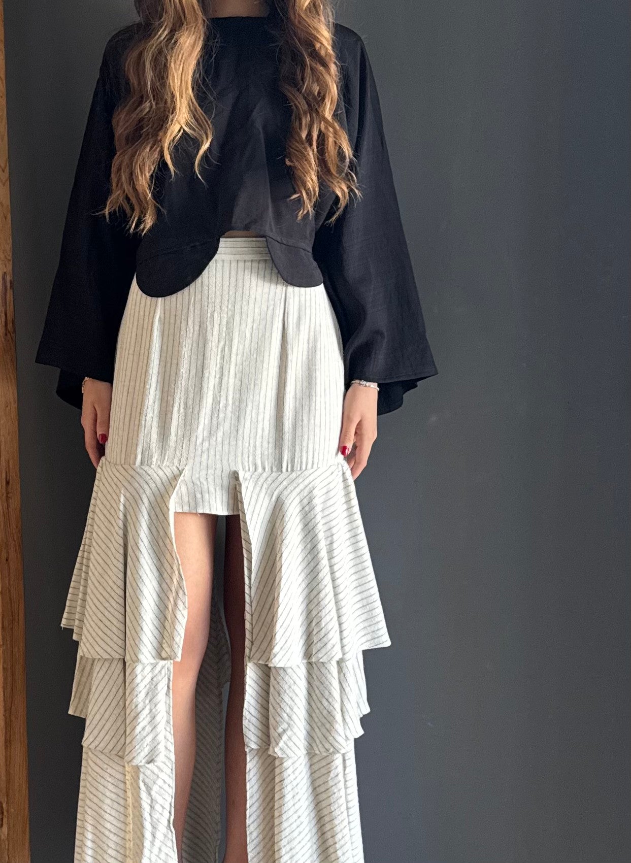 Falda Abanico Rayas – Pinstripe pinstripe - vista 4