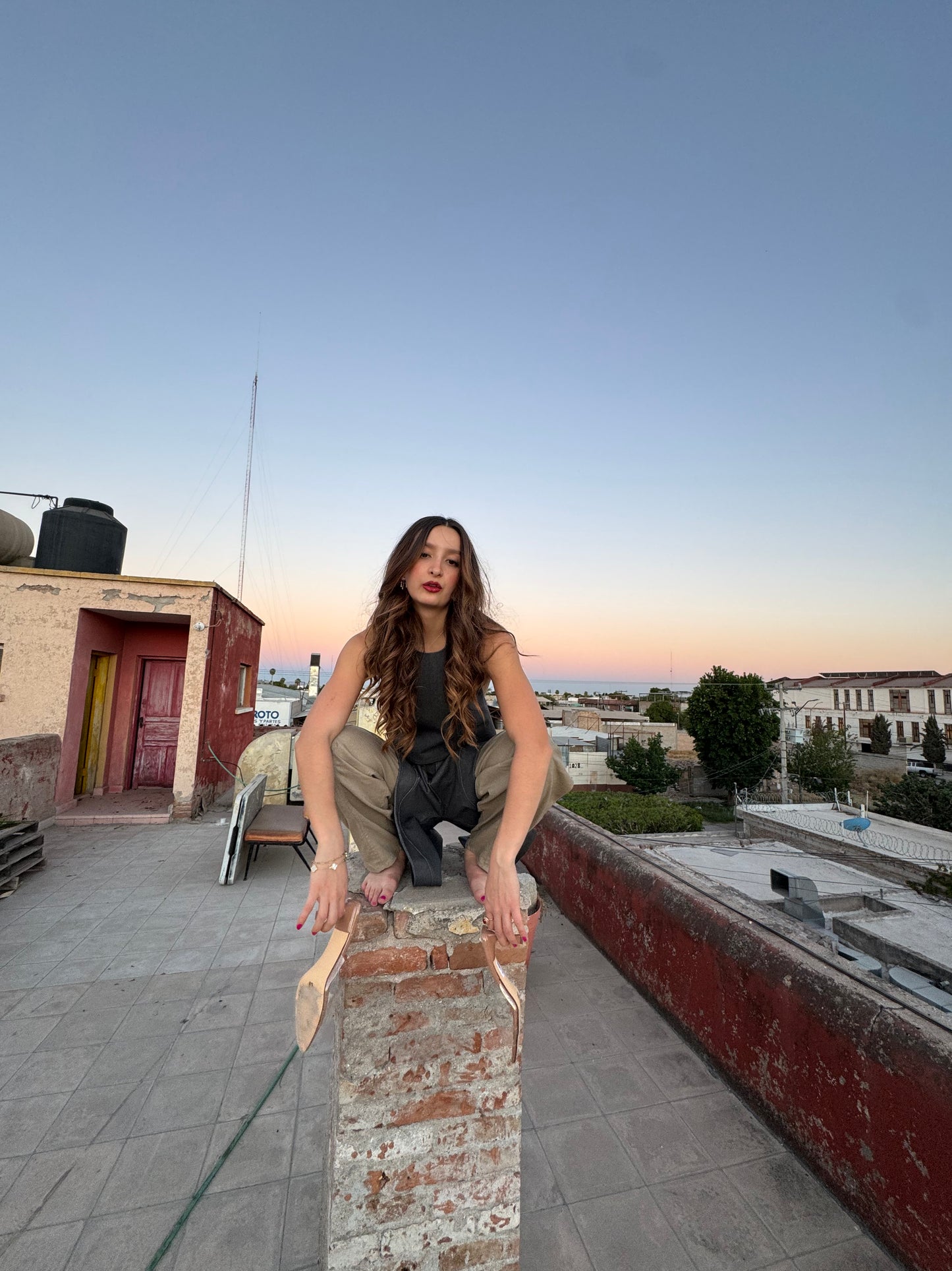 Pantalon Encimero Mezclilla Gris mezclilla gris - vista 2