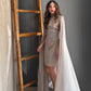 Vestido Con Capa Chifon Gris gris - vista 2