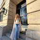 Vestido Con Capa Chifon Gris gris - vista 3