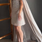 Vestido Con Capa Chifon Gris gris - vista 4