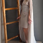 Vestido Con Capa Chifon Gris gris - vista 6
