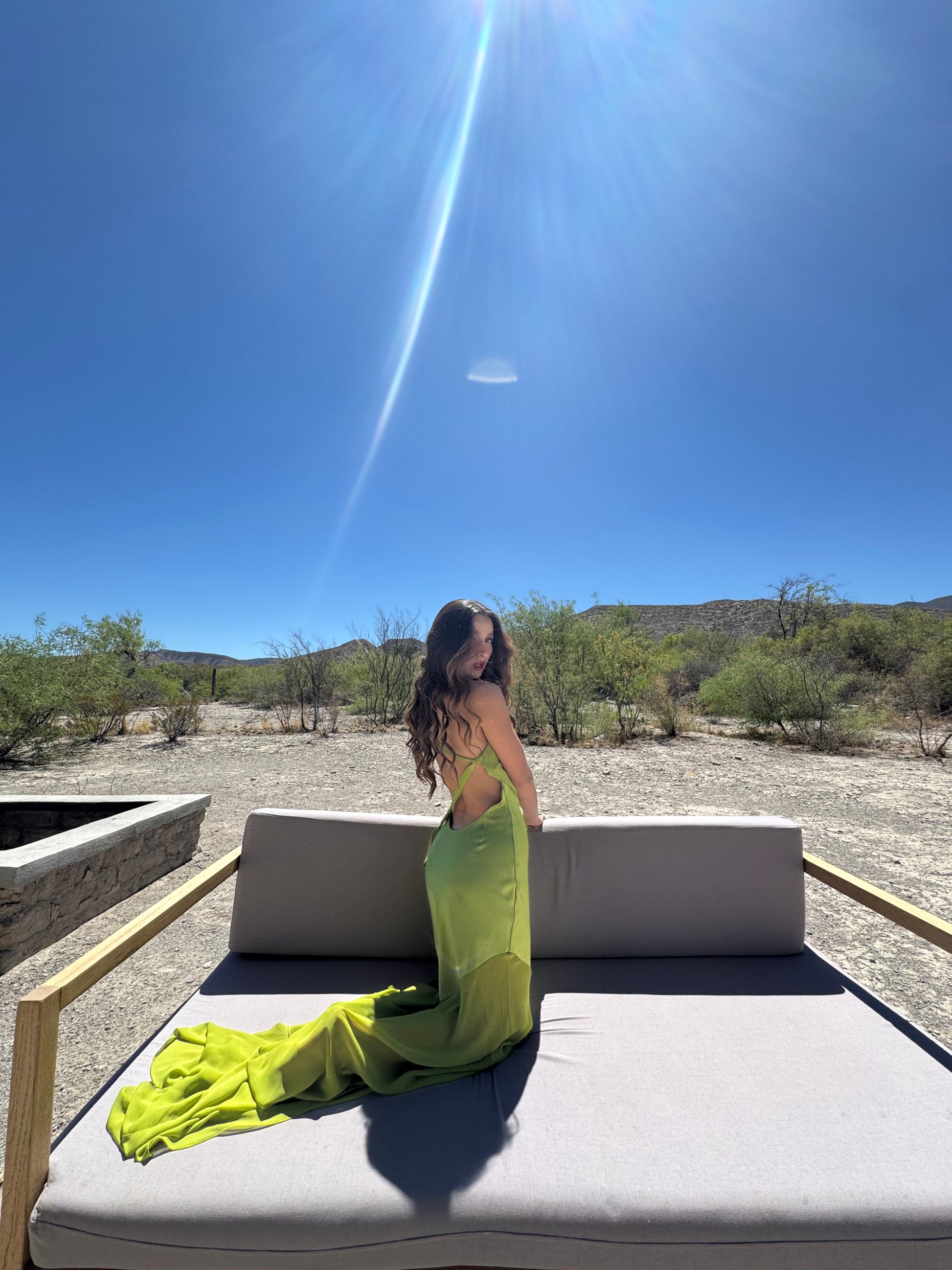 Fable Maxi Dress Lime – Verde Limon verde limon - vista 1