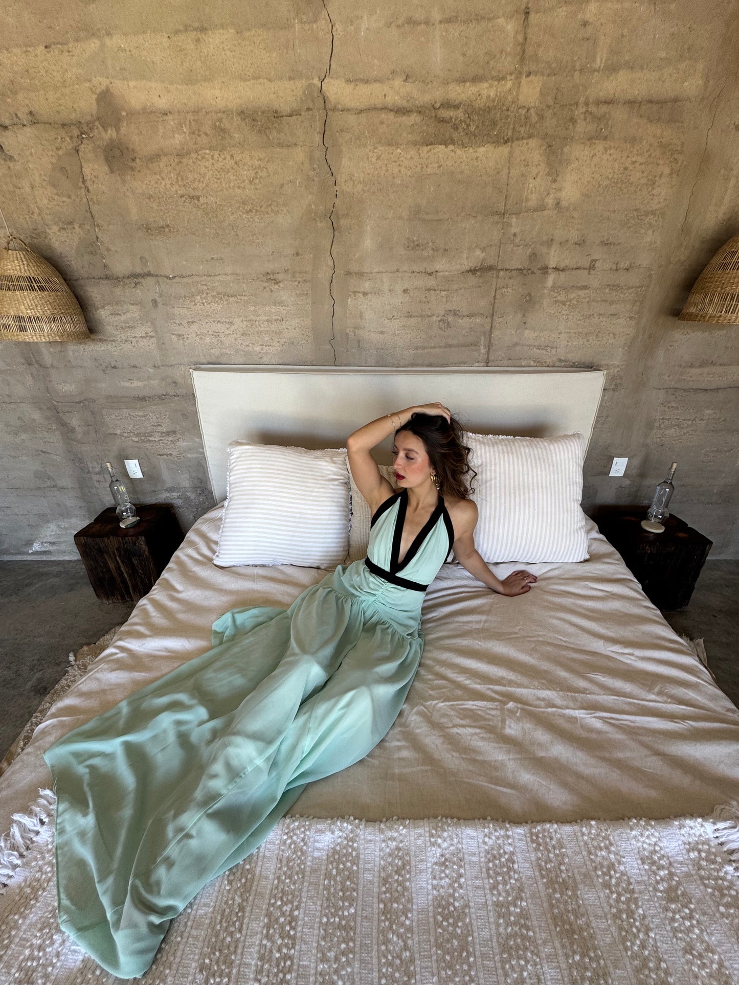 Trim Maxi Dress Mint – Verde Menta verde menta - vista 2
