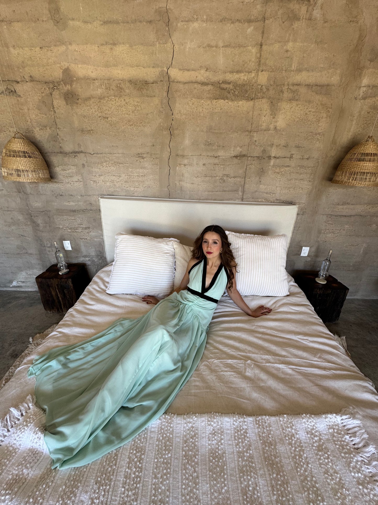 Trim Maxi Dress Mint – Verde Menta verde menta - vista 3