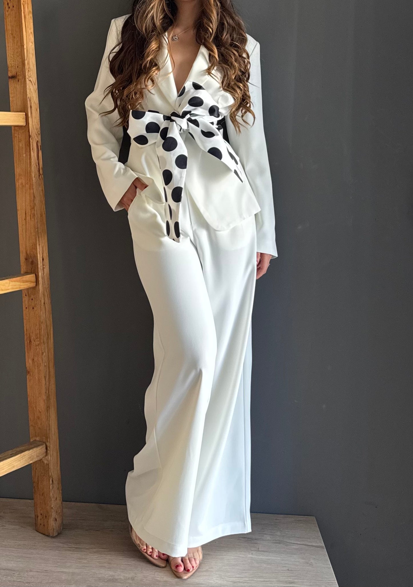 Set Whith Polka Dot White – Blanco blanco - vista 2