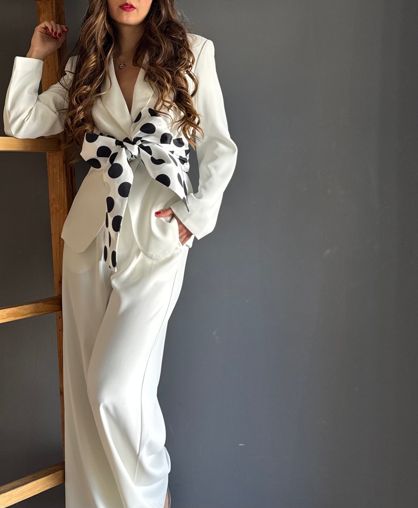 Set Whith Polka Dot White – Blanco blanco - vista 4
