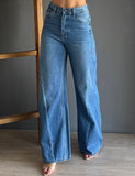 High Waist Jeans – Mezclilla Deslavada mezclilla deslavada - vista 1
