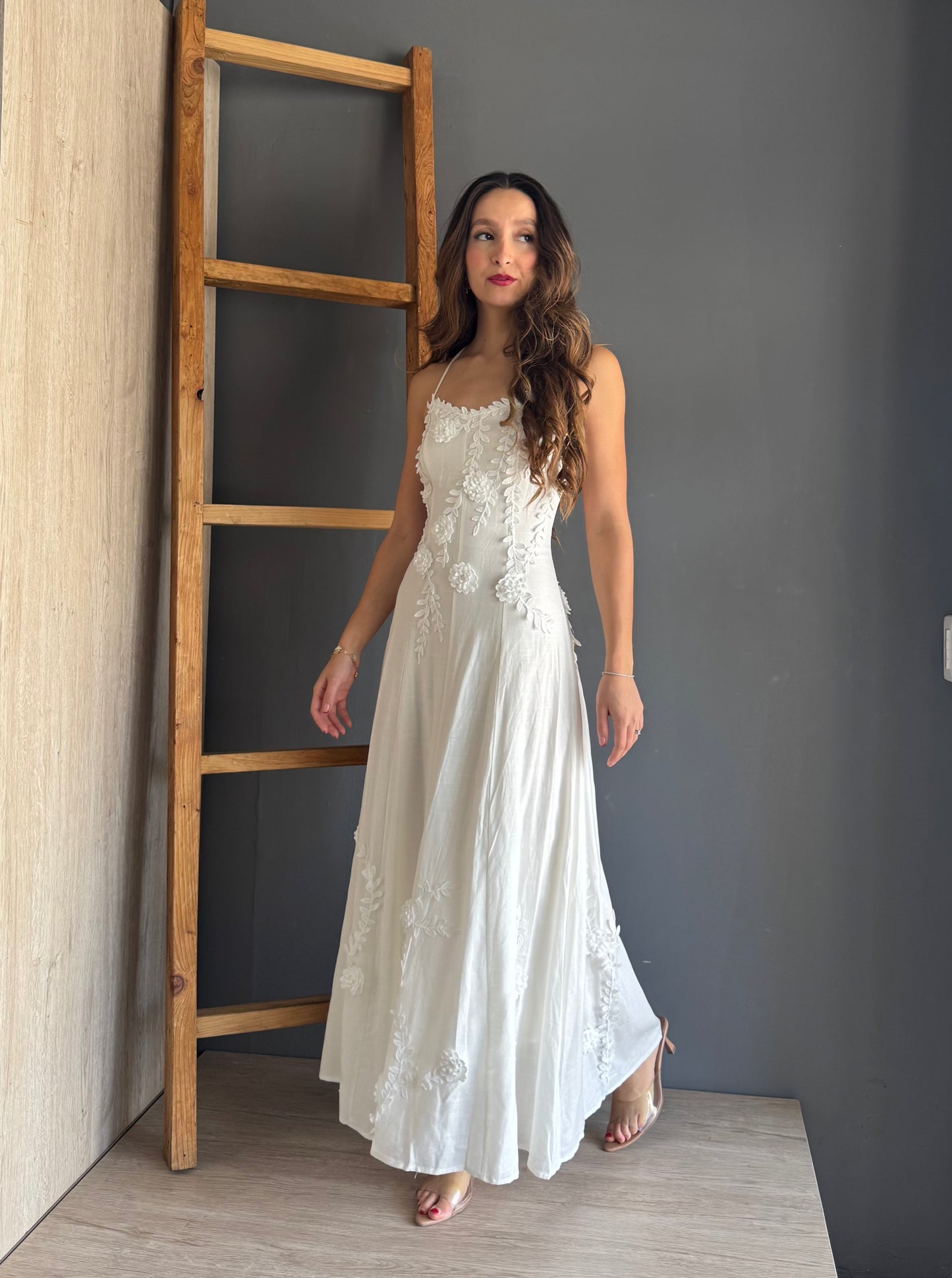 White Beach Maxi Dress – Blanco blanco - vista 1
