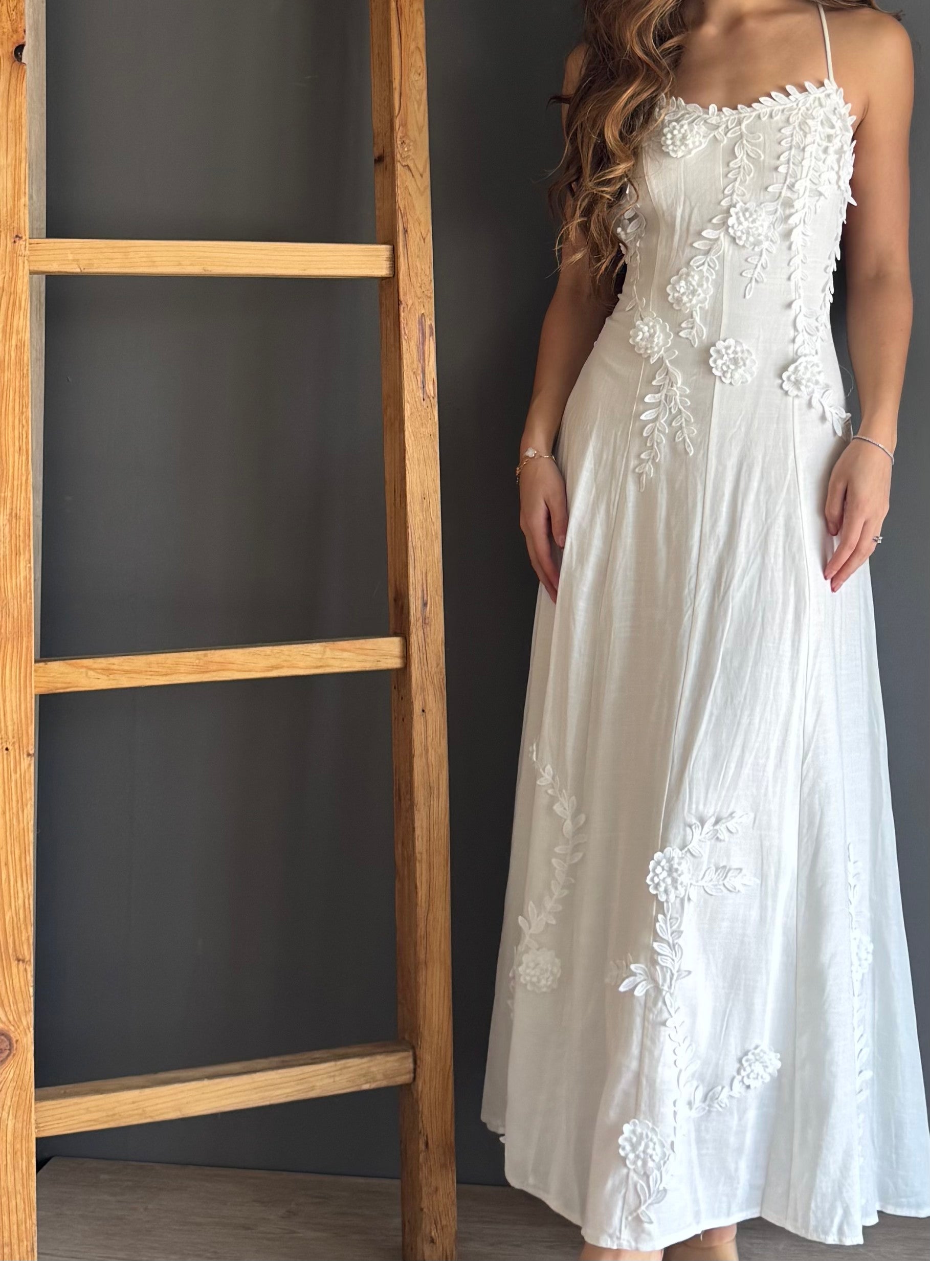 White Beach Maxi Dress – Blanco blanco - vista 5