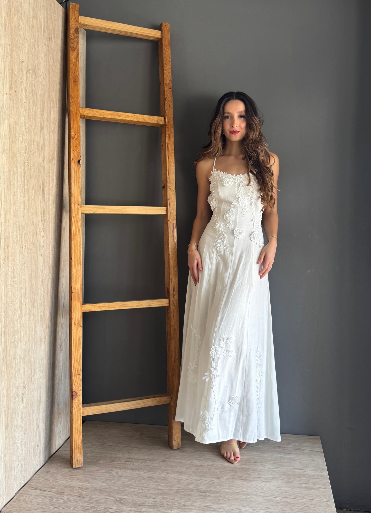 White Beach Maxi Dress – Blanco blanco - vista 6