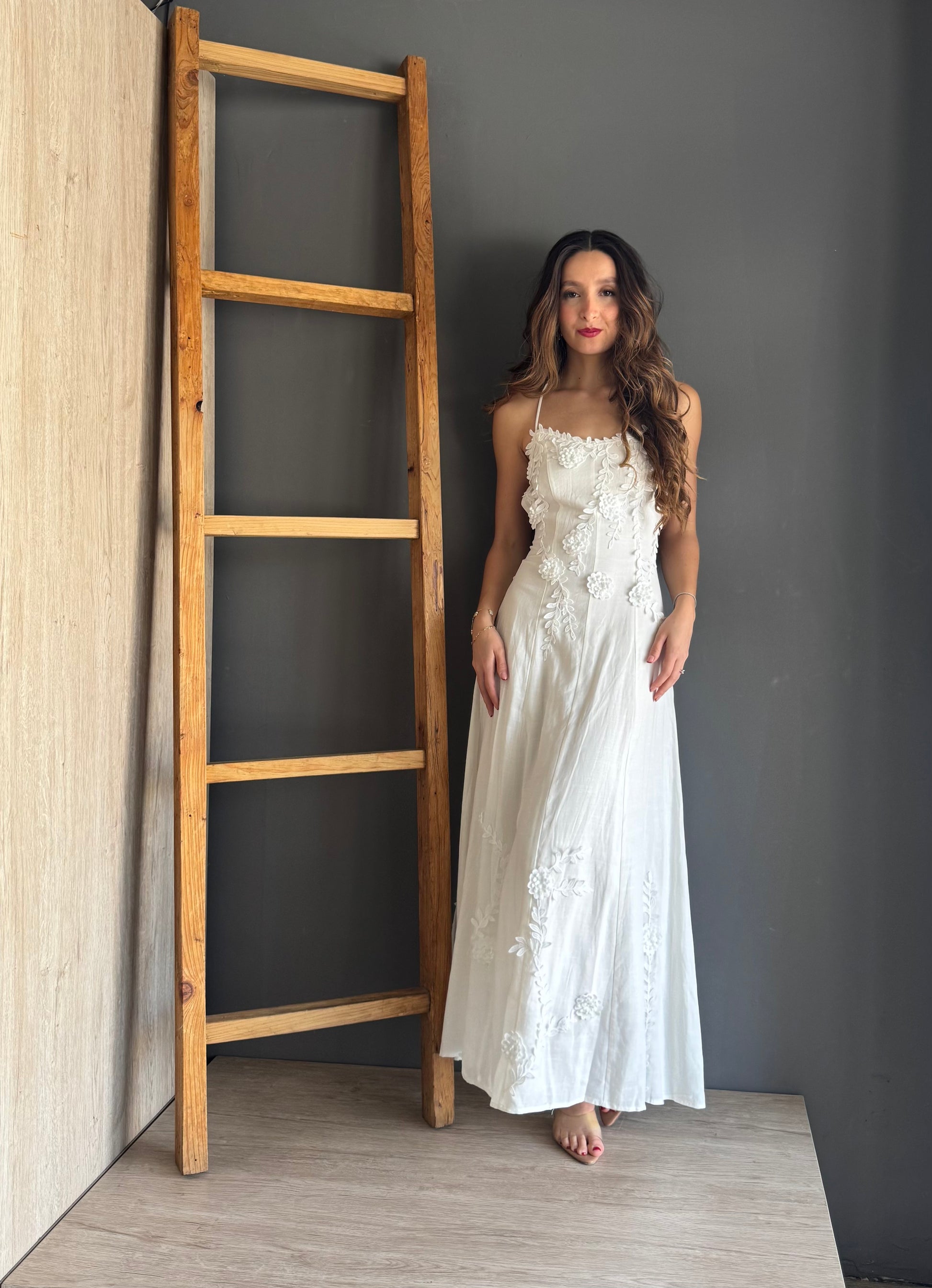 White Beach Maxi Dress – Blanco blanco - vista 6
