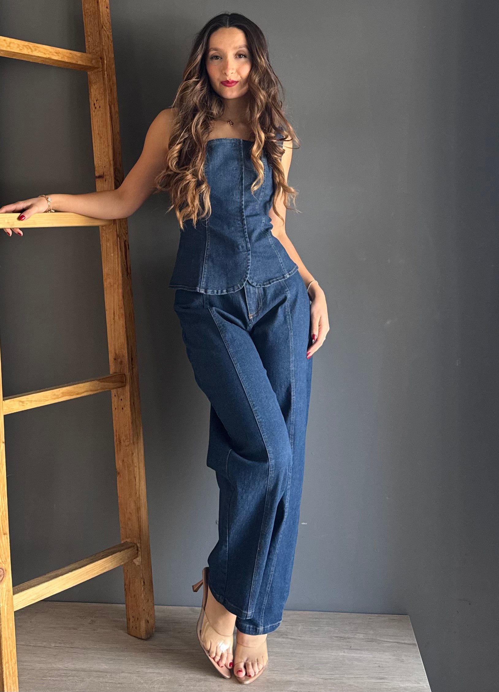 Denim Top – Mezclilla Oscura mezclilla oscura - vista 2