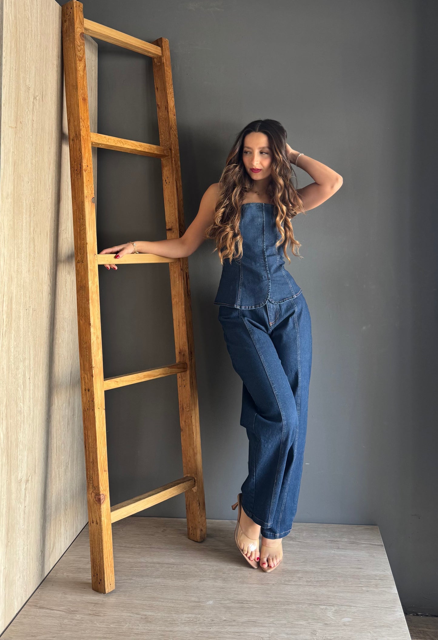 Denim Top – Mezclilla Oscura mezclilla oscura - vista 3