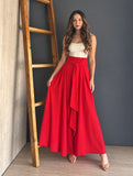 Red Wide Pants