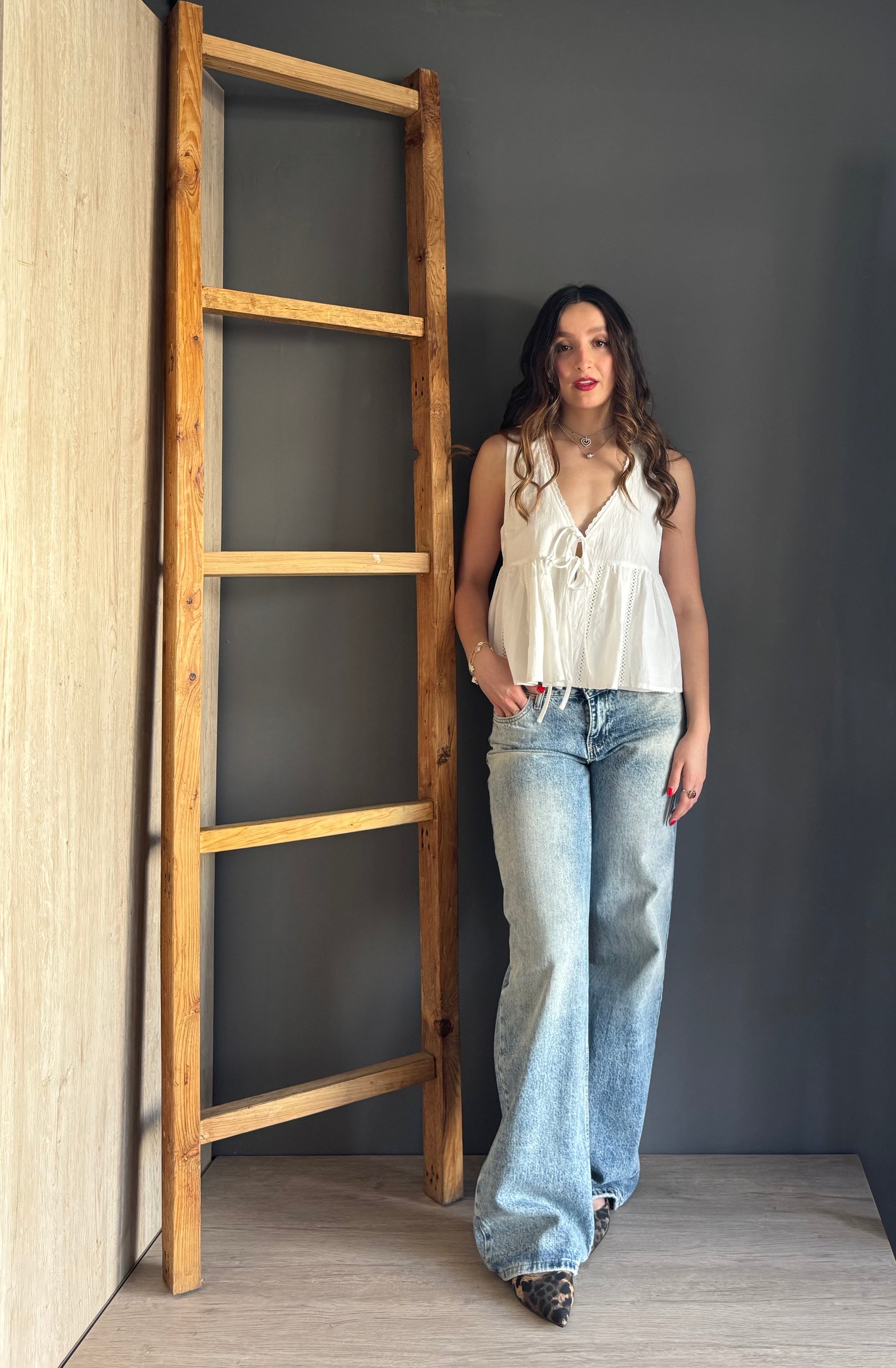 Pina Colada Tie Front Top – Naranja naranja - vista 1