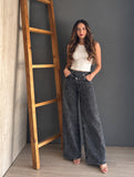 Jeans Cruzado Cintura Negro