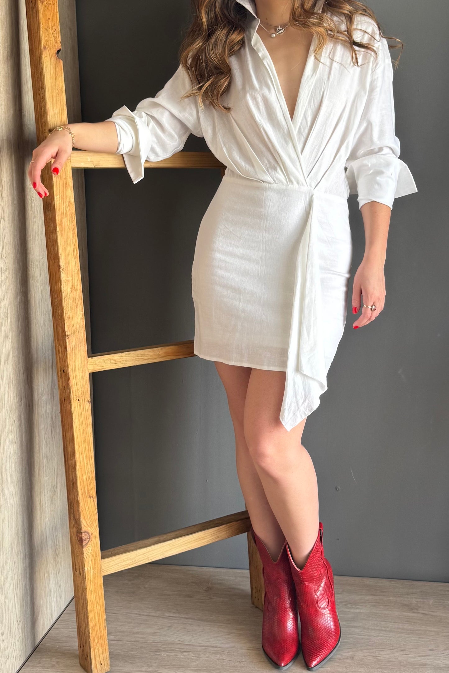 Off White Shirt Dress – Blanca blanca - vista 1