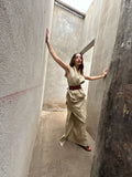 Ariana Beige Linen Vest