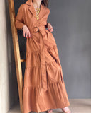 Eliza Brown Maxi Dress
