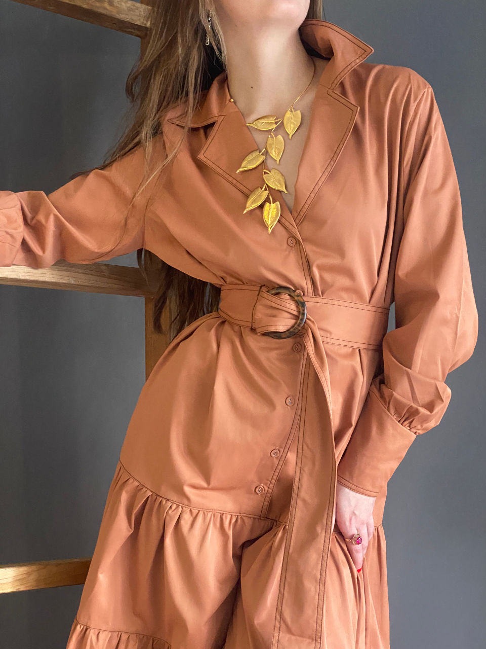 Eliza Brown Maxi Dress