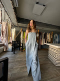 Delilah Gray Linen Jumpsuit