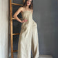 Delilah Beige Linen Jumpsuit