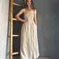 Delilah Beige Linen Jumpsuit