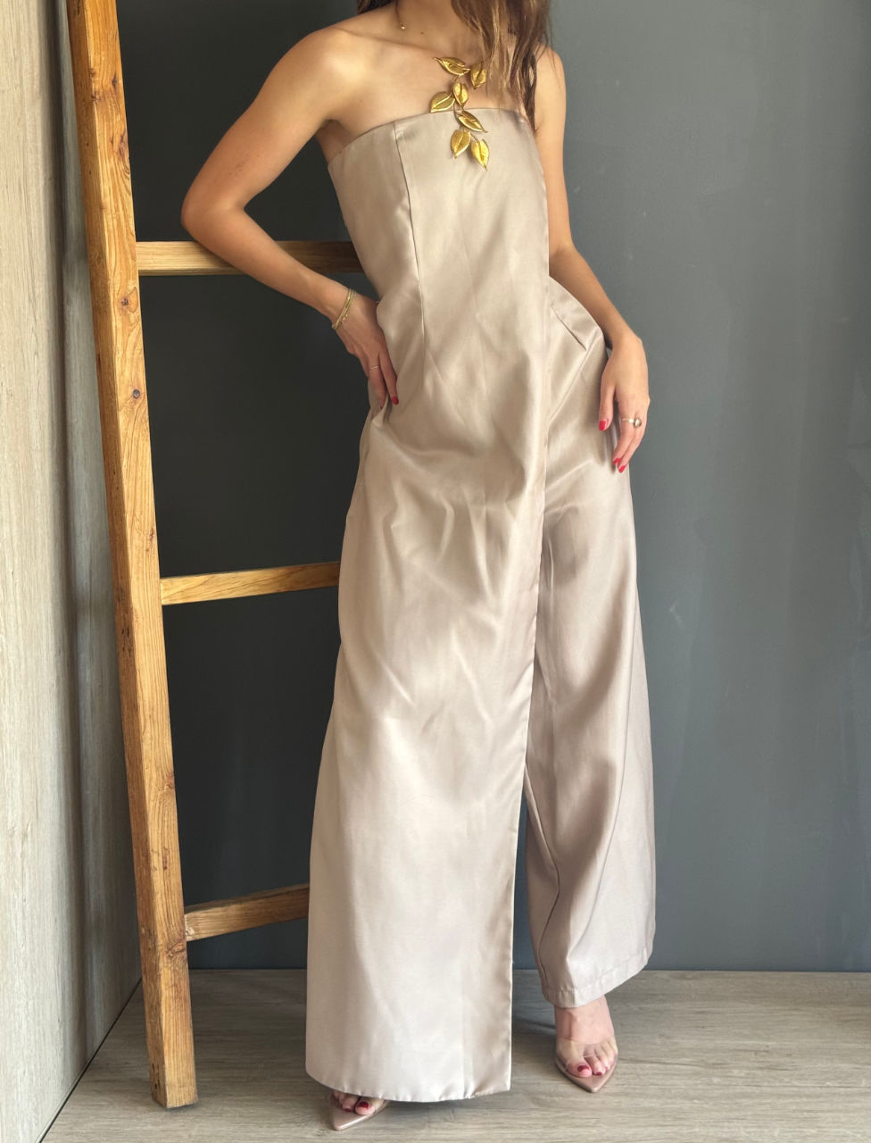 Delilah Satin Jumpsuit